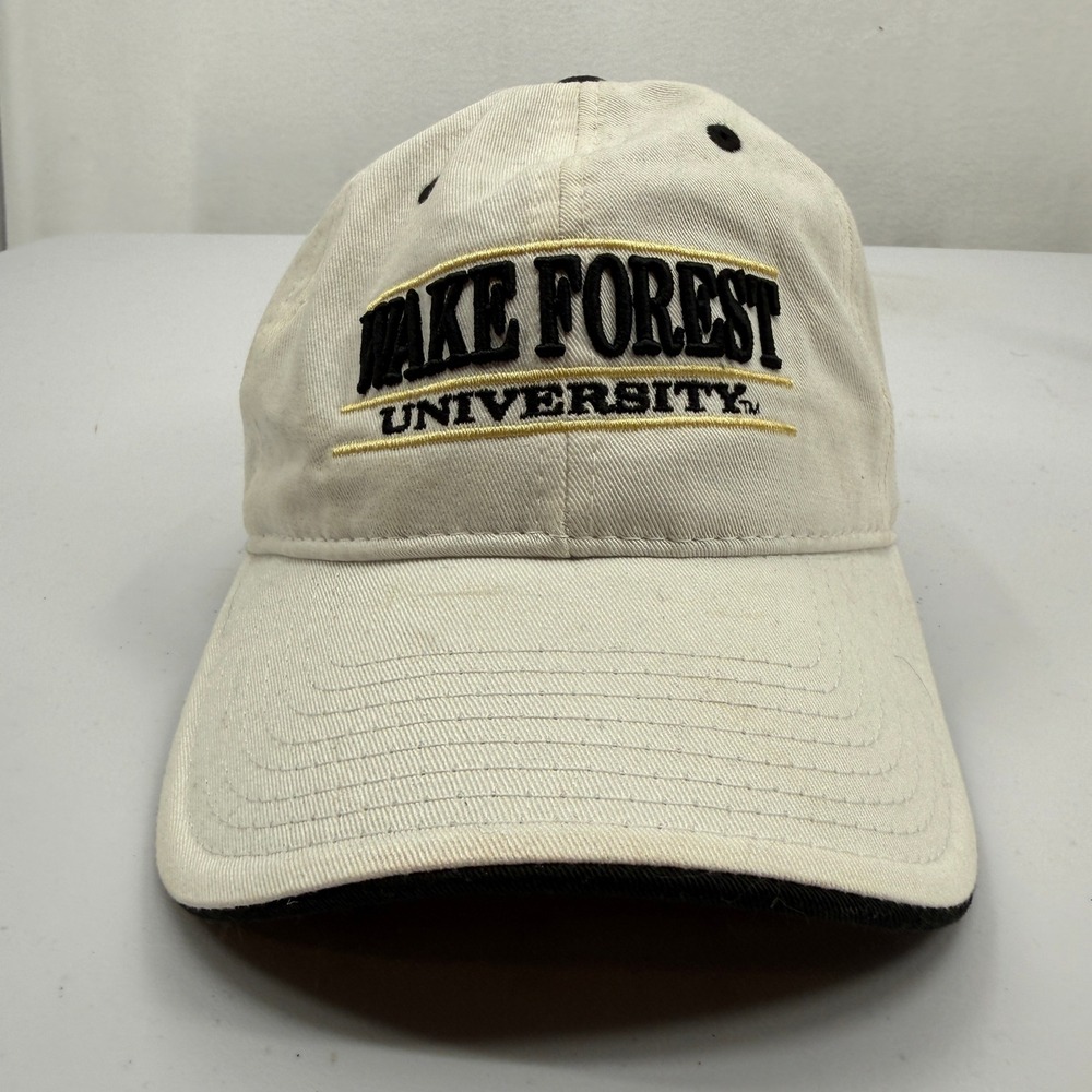 The Game Wake Forest University Hat Mens OSFM White Embroidered Baseball Cap